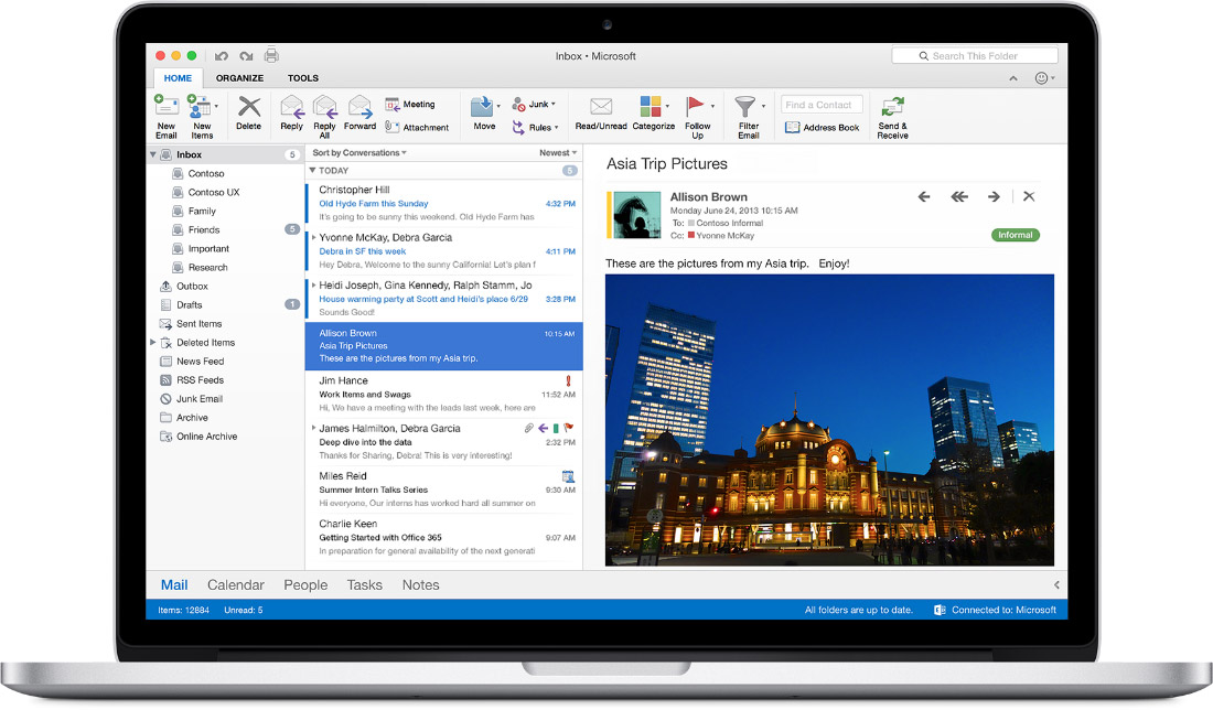 switch email accounts in outlook for mac